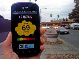 Small, portable sensors allow users to monitor exposure to pollution on their smart phones