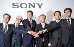 Sony president Kazuo Hirai (third-left) says the revamp would cost nearly $1.0 billion this year
