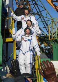 Soyuz capsule docks with space Station