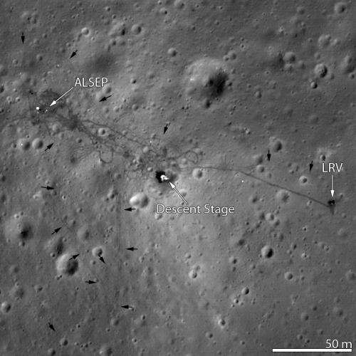 Space Image: Apollo 15 - Follow the tracks