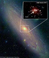Spectacularly bright object in Andromeda caused by 'normal' black hole