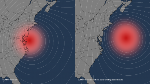 Study shows polar-orbiting satellite data was key to pinpointing Sandy’s track and time of landfall