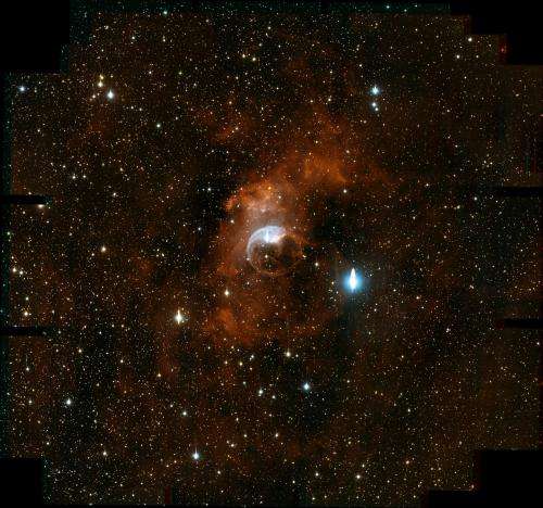 The Bubble Nebula, observed with the new One Degree Imager Camera