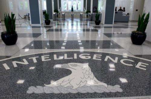 The CIA headquarters lobby is pictured in Langley, Virginia, in 2008