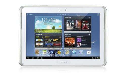 The new device, Samsung's Galaxy Note 10.1, is equipped with a quad-core processor