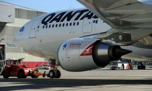 The Qantas flight from Sydney to Adelaide and return used a fuel type derived from recycled cooking oil