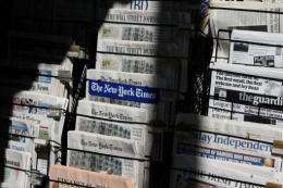 There are currently 1,350 English-language daily newspapers in the United States, down from 1,400 five years ago
