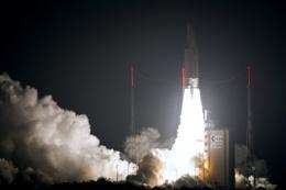 The second Ariane launch of the year lifted off at 7:13 pm local time