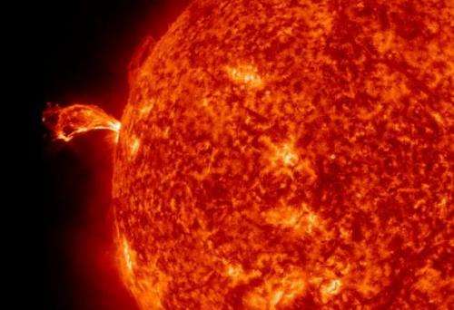 The sun spits out a coronal mass ejection