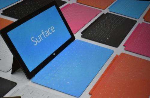 The Surface's prices are in line with the iPad, which begins at $499 but with less memory.