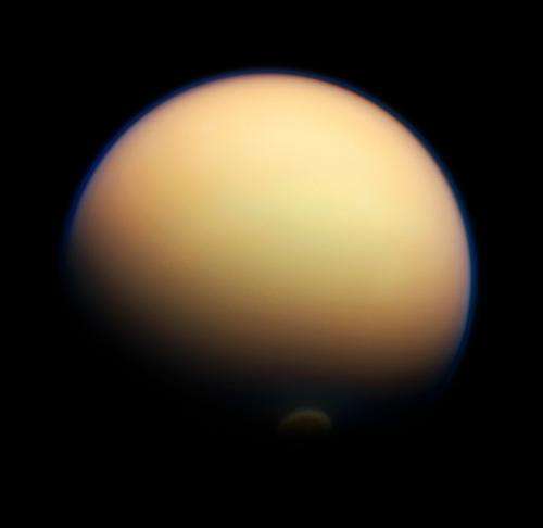Titan shines in latest Cassini shots