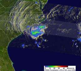 Two NASA satellites spy Alberto, the Atlantic Ocean season's first tropical storm