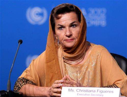 UN climate boss: No support for tough climate deal
