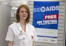 美国在药店试用免费的艾滋病快速检测