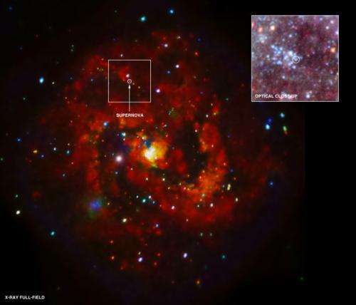 X-rays discovered from young supernova remnant