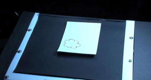 Research team turns real paper into changeable display medium