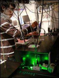 Cooling semiconductor by laser light