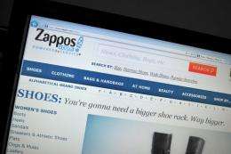 Zappos.com said credit card data was not affected