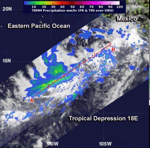 2 satellites see new Eastern Pacific tropical depression form