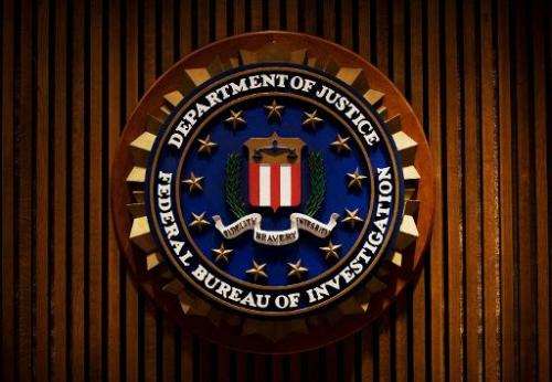 A crest of the Federal Bureau of Investigation is seen on August 3, 2007 in Washington, DC