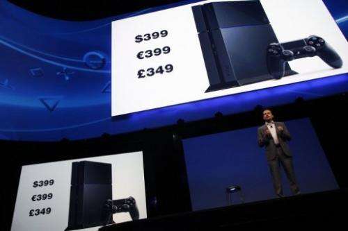 Andrew House, Sony President and CEO, announces the pricing for PS4 consoles at a press conference on June 10, 2013