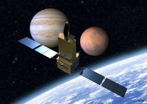 An illustration image of Japan's atronomical observation satellite 'Sprint-A'