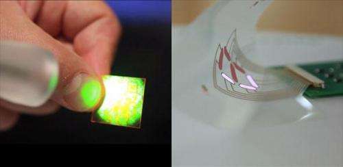 Anti-fraud lasers and inks for transparent electronics