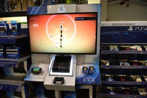 A Sony PlayStation 4 game console display in a Best Buy store on the upper East Side of Manhattan in New York on November 14, 20