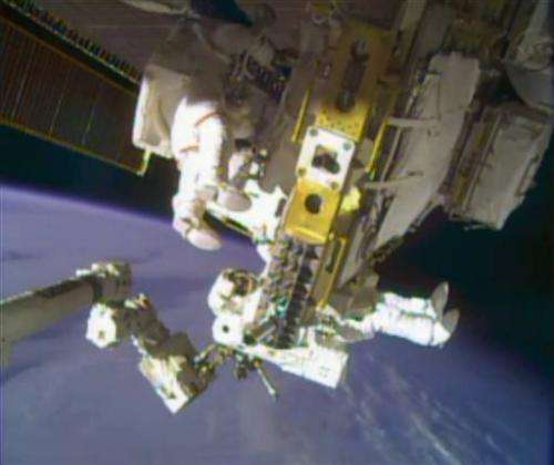 Astronauts complete rare Christmas Eve spacewalk