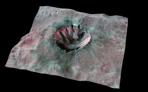 Carbon in Vesta's craters