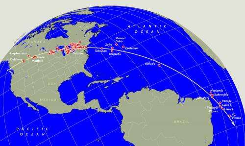 Celestial sleuths track historic meteor procession to South Atlantic