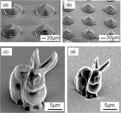 Charred micro-bunny sculpture shows promise of new material for 3-D shaping