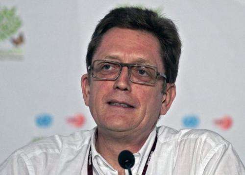 European Commission climate negotiator Artur Runge-Metzger speaks on November 29, 2010 in Cancun