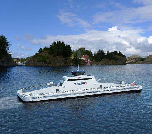 First car ferry powered by electric drive system