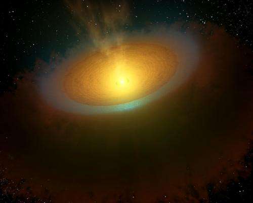 Herschel finds past-prime star may be making planets
