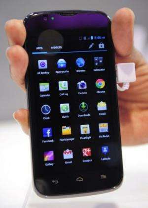 Huawei's 'Ascend LTE with 4G' smartphone is seen at the 2013 Mobile World Congress in Barcelona, on February 26, 2013