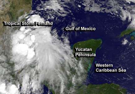 NASA sees quick forming Tropical Storm Fernand soaking Mexico