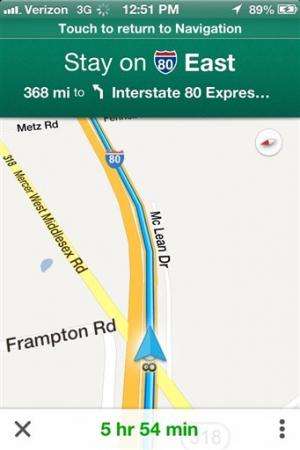Review: iPhone Google Maps lags Android version