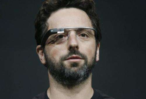 Sergey Brin, co-founder of Google, wears the Google Glass on June 27, 2012 in San Francisco
