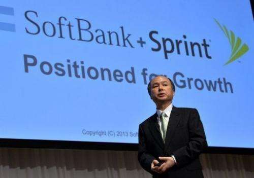 Softbank president Masayoshi Son speaks during a press conference in Tokyo, on April 30, 2013