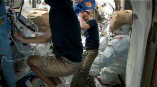 Spacewalking astronauts hope new pump stops leak