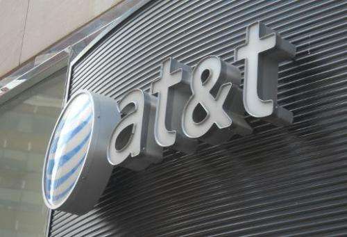 The AT&amp;T logo is seen on June 2, 2010 in Washington DC