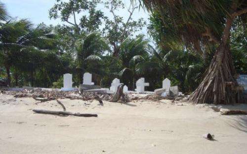 The effects of the climate change are seen at Marshall Islands' atoll of Ailinglaplap