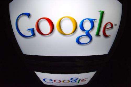 The &quot;Google&quot; logo is seen on a screen on December 4, 2012 in Paris