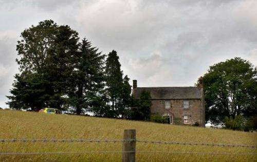 File picture shows farm buildings pictured near Otterburn in northeast England on July 8, 2010.