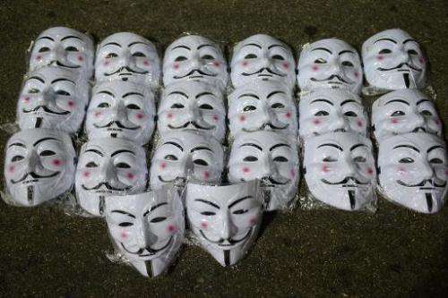Illustration: Anonymous hackers, who have used the Guy Fawkes mask as a symbol of their group, have hacked the Straits Times new