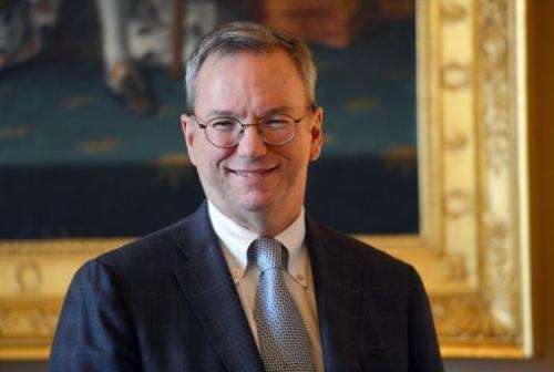 Google chairman, Eric Schmidt, pictured during a visit to Paris, on October 29, 2012