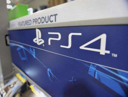 A Sony PlayStation 4 console display in a Best Buy store on the upper East Side of Manhattan November 14, 2013 in New York