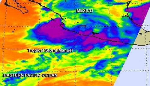 NASA saw Tropical Storm Manuel soak western Mexico