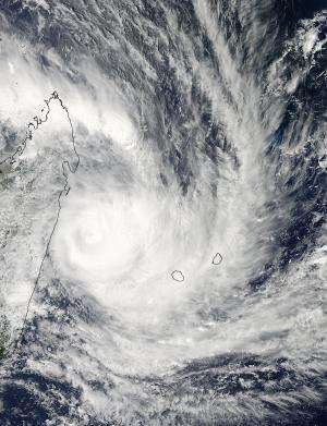 NASA sees cyclone felling squeeze between Madagascar and La Reunion
